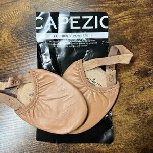 Capezio Leather Pirouette Turning Shoe 8/9 Med Ballet Lyrical Contemporary Dance